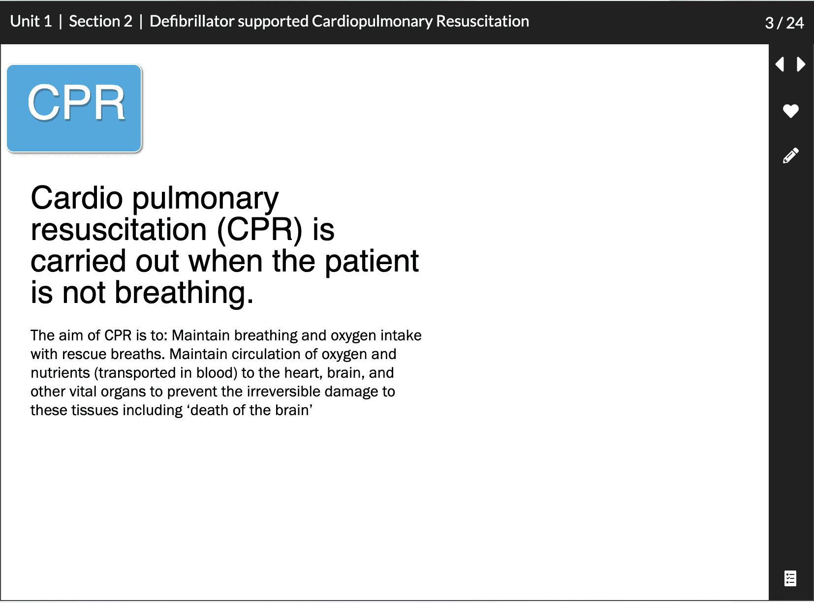 Defibrillator supported Cardiopulmonary Resuscitation